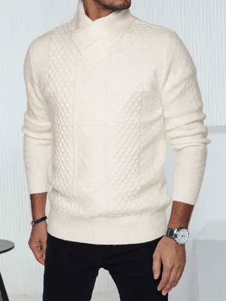 Sweter męski biały Dstreet