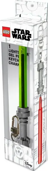 LEGO Star Wars gelové pero Světelný meč s klipem - světle zelené