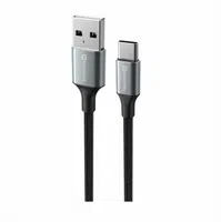 Swissten Textile II USB/USB-C, 1,5m černá