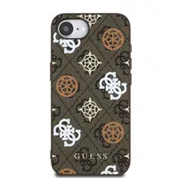 Zadní kryt Guess PU 4G Peony MagSafe pro Apple iPhone 16e, hnědá