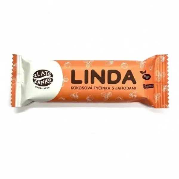 Zlaté Zrnko - Linda jahodová - kokosová tyčinka s jahodami 40g