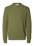 SELECTED Sveter 'SLHDANE'  olivová