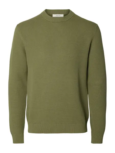 SELECTED Sveter 'SLHDANE'  olivová