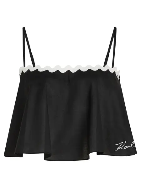 Karl Lagerfeld Top  čierna / biela
