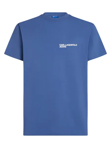 KARL LAGERFELD JEANS Tričko ' SCHMAL GESCHNITTENES'  modrá / prírodná biela