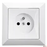 Zásuvka jednoduchá Pola, biela