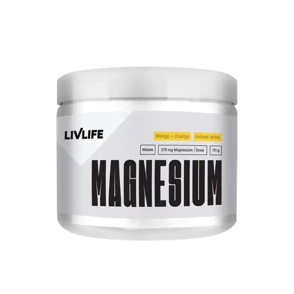 LIVLIFE Magnesium malate 15% drink mango + pomeranč 111 g