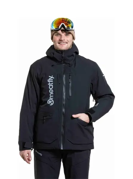 Meatfly pánská SNB & SKI bunda Manifold Black | Černá | Velikost XL