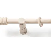 Záclonová tyč s háčky Rullo 240 cm, bílé dřevo