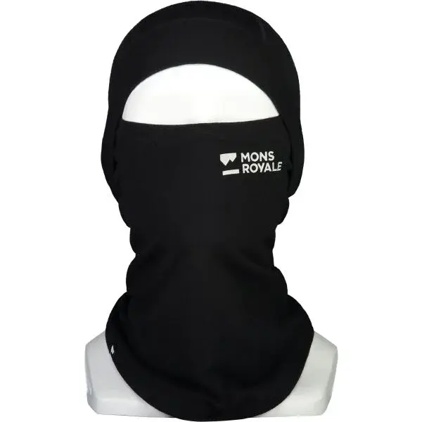 MONS ROYALE OLYMPUS BALACLAVA Unisex kukla z merino vlny, černá, velikost UNI