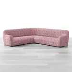 Bielastické potahy BRILLANTE bordó rohová sedačka (š. 350 - 530 cm)