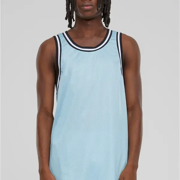 Men's Fishnet Tank Top - Blue