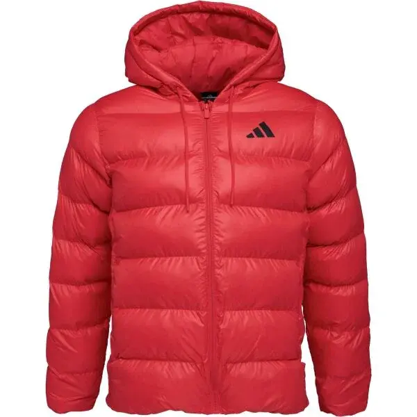adidas ESSENTIALS SD PUF HD JACKET Pánská zimní bunda, červená, velikost
