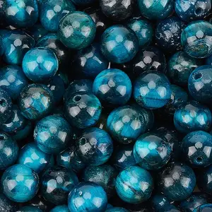 120Pcs Natural Tiger Eye Beads