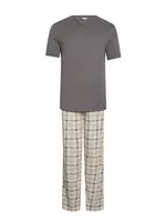 Dagi Dlhé pyžamo  béžová / okrová / dymovo šedá