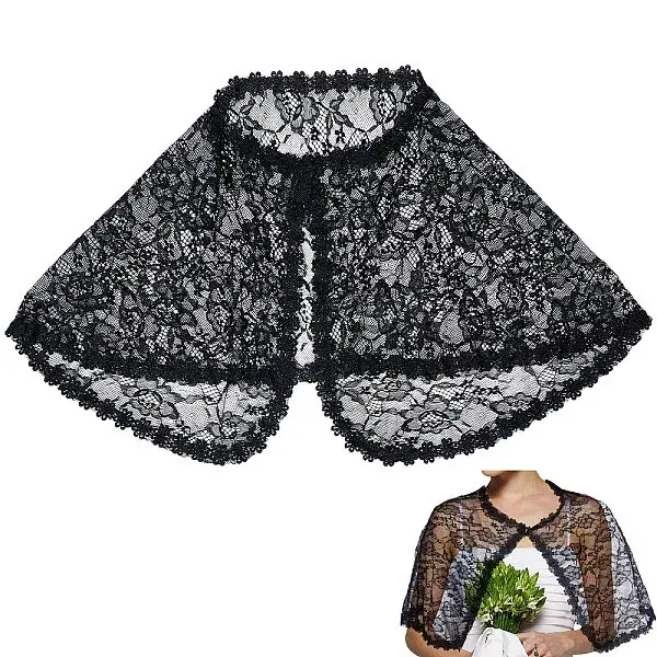 Detachable Polyester Bridal Lace Shawls