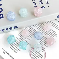 Transparent Crackle Acrylic European Beads