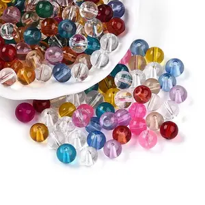 Baking Paint Transparent Glass Beads