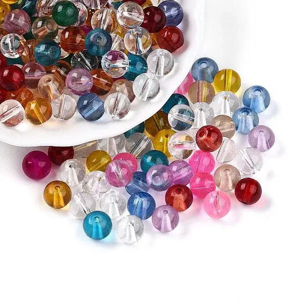Baking Paint Transparent Glass Beads