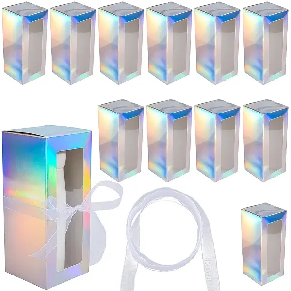 10Pcs Iridescent Cardboard Boxes