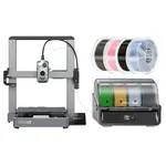 Creality Hi Combo 3D Printer + 4kg High-Speed PETG Filament - Black / Transparent Light Pink / Light Blue / Smoke Grey