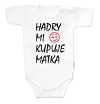 Baby Nellys Body krátký rukáv Hadry mi kupuje matka,  bílé vel.  68