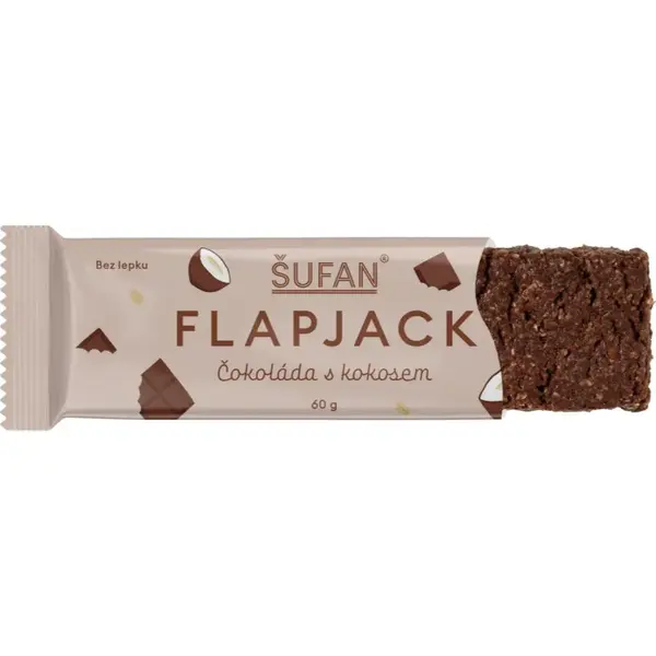 Šufan Flapjack tyčinka bez lepku příchuť Chocolate with coconut 60 g