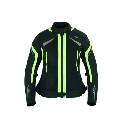 Dámská letní textilní moto bunda BOS Aylin Neon XL