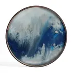 Podnos Organic - skleněný - Blue Mist - kulatý - S - Ethnicraft