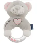 BABY MIX MEDVEĎ Plyšové hrkálka, sivá, veľkosť
