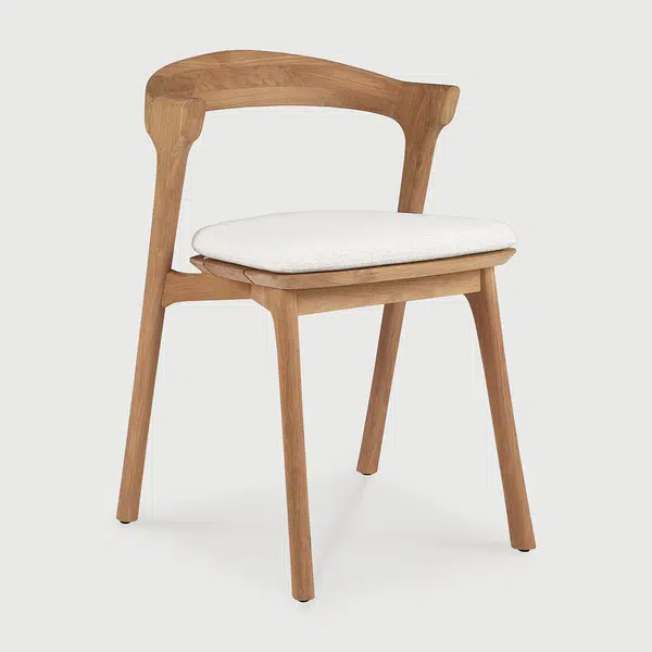 Venkovní jídelní židle Bok - teak - látka Off White - Ethnicraft