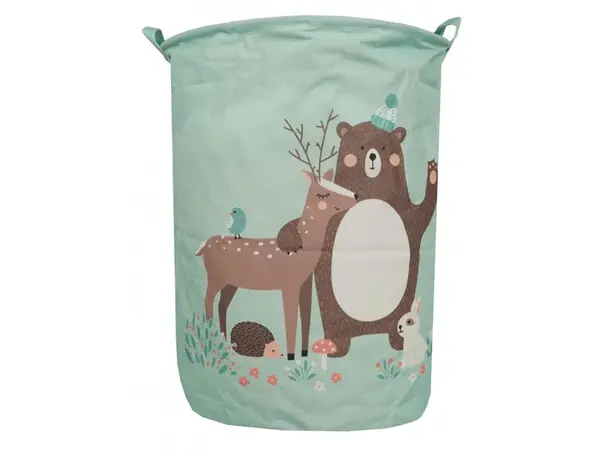 Zelený koš na hračky a prádlo FOREST