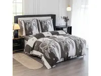 Mikroplyšové obliečky TIRSO sivo-biele Rozmer obliečky: 2 ks 70 x 90 cm | 200 x 220 cm