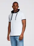 Ombre Men's hooded cotton t-shirt - white