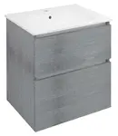 Sapho Ezara - Umývadlová skrinka, 59x46x64 cm, 2 zásuvky, dub strieborný EZ601-1111