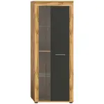 MID.YOU VITRÍNA, šedá, 60/159/35 cm