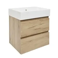 Kúpeľňová skrinka 2 zásuvky s umývadlom SAT B-Way 59x50x45 cm BWAY260OAKU2BI