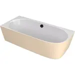 Voľne stojaca vaňa Polysan Sussi 160x70 cm liaty mramor ľavá biela/béžová bílá/béžová 90191L.82
