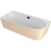 Polysan Sussi voľne stojaca vaňa 160x70 cm liaty mramor ľavá biela/béžová bílá/béžová 90191L.82