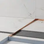 Spádový profil "T" Eviso bronze lesk, nerez PVD, dĺžka 180 cm, výška hrany 11 mm, LSBR0104