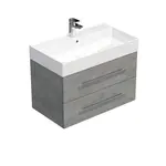 Kúpeľňová skrinka s umývadlom SAT Cube Way 80x53x46 cm matný betón CUBE46802BESAT