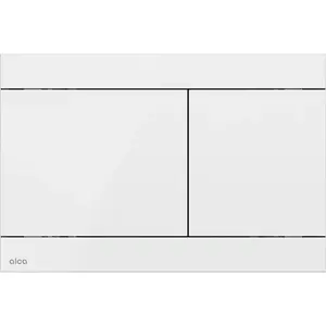 Ovládacie tlačidlo Alca oceľ biela nerez lesk FUN-WHITE