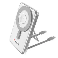 Verbatim, powerbanka s bezdrátovým nabíjením, 5V, nabíjení telefonu, 32276, 5 000mAh, magnetické připevnění, stříbrná