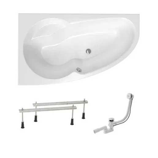 Asymetrická vaňa Laguna Luiza 140x95 cm akrylát ľavá SIKOLU1400LAN