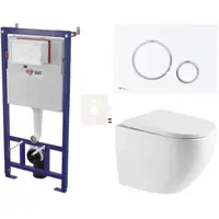 Závesný WC set do ľahkých stien / predstenová SAT SIKOSSREX6776K