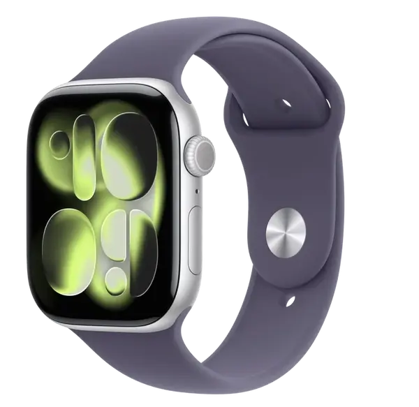 APPLE Watch 11 GPS 42mm Silver Aluminium Case with Purple Fog Sport Band - M/L