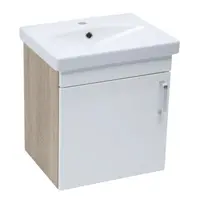 Kúpeľňová skrinka s umývadlom Naturel Vario Dekor 50x51x40 cm biela lesk VARIO250DBBL