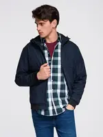 Ombre Men's lightweight jacket with hood and mesh lining