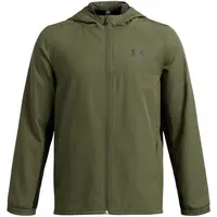 Under Armour RIVAL WOVEN JACKET Chlapecká bunda, tmavě zelená, velikost S