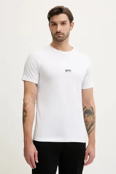 Bavlněné tričko BOSS T-Shirt RN Slim Fit